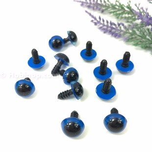 HOBİPOP - Amigurumi Vidalı Göz 1 Çift 12 mm Mavi