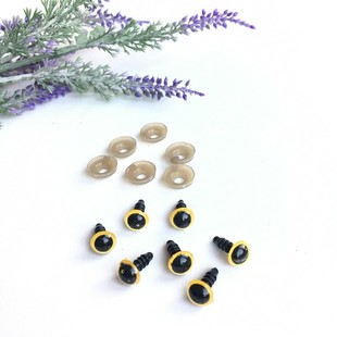 HOBİPOP - Amigurumi Vidalı Göz 1 Çift 8 mm Sarı HOBİPOP - Amigurumi Vidalı Göz 1 Çift 8 mm Sarı