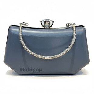 HOBİPOP - ASTARLI Tel Kırma Çanta Kalıbı Abiye Çanta Kalıp No 025 Gümüş Renk