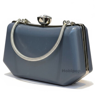 ASTARLI Tel Kırma Çanta Kalıbı Abiye Çanta Kalıp No 025 Gümüş Renk - Thumbnail