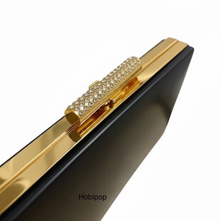 ASTARLI Tel Kırma Çanta Kalıbı Abiye Çanta Kalıp No 135-11 Altın Renk - Thumbnail