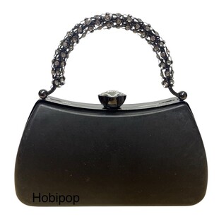 HOBİPOP - ASTARLI Tel Kırma Çanta Kalıbı Abiye Çanta Kalıp No 220 Antrasit Füme Renk