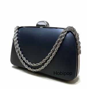 HOBİPOP - ASTARLI Tel Kırma Çanta Kalıbı Abiye Çanta Kalıp 134 Gümüş Renk