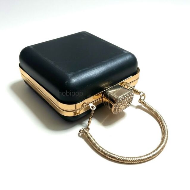 Astarsız Tel Kırma Çanta Kalıbı Abiye Çanta Kalıp No 205 Altın Renk