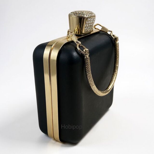 Astarsız Tel Kırma Çanta Kalıbı Abiye Çanta Kalıp No 205 Altın Renk