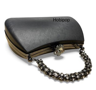 Astarsız Tel Kırma Çanta Kalıbı Abiye Çanta Kalıp No 220 Antrasit Füme Renk - Thumbnail