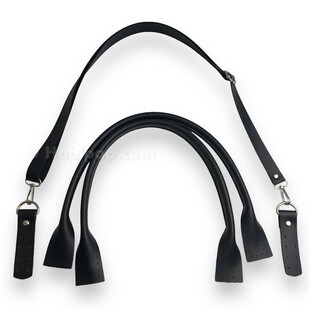 HOBİPOP - Ayarlanabilir Postacı Çanta Askısı ve Pelikan Çanta Sapı Seti Siyah