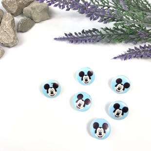HOBİPOP - Bebe Düğme 1 Adet Mickey Mause Mavi HOBİPOP - Bebe Düğme 1 Adet Mickey Mause Mavi