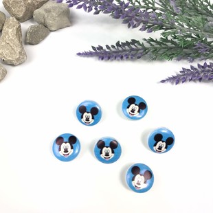 HOBİPOP - Bebe Düğme 1 Adet Mickey Mause Saks Mavi HOBİPOP - Bebe Düğme 1 Adet Mickey Mause Saks Mavi