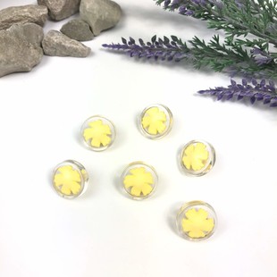 Bebe Düğmesi Çiçek 6 lı Paket Açık Sarı - Thumbnail