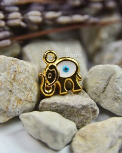 HOBİPOP - Bileklik ve Kolye Ucu Fil Beyaz