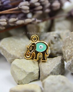 HOBİPOP - Bileklik ve Kolye Ucu Fil Su Yeşili