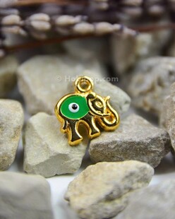 HOBİPOP - Bileklik ve Kolye Ucu Fil Yeşil