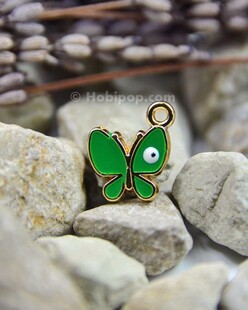 HOBİPOP - Bileklik ve Kolye Ucu Kelebek Yeşil