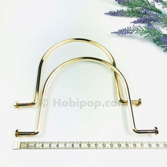 Bir Çift Metal Çanta Sapı Gold Renk 19 cm