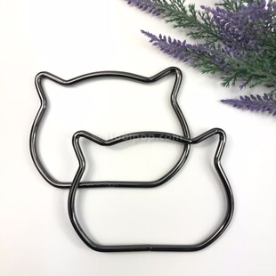Bir Çift Metal Kedi Çanta Sapı Füme Renk - Thumbnail