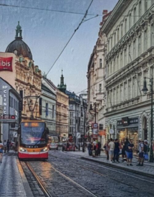 Boncuk Goblen Kiti (Yapıştırma) 5D Boncuk Mozaik Tablo 30x40 cm Şehrin Akışı