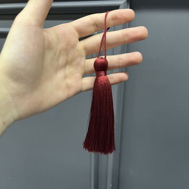 Bordo Renk Püskül 11 cm