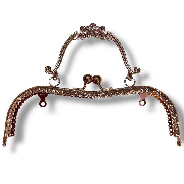 Çanta Kulpu Metal Burs 21 cm Rose