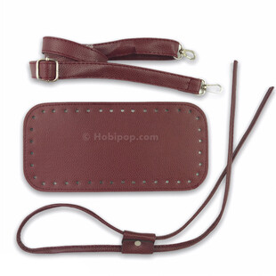 HOBİPOP - Çanta Sapı Tabanı Büzgü 3'lü Set Bordo HOBİPOP - Çanta Sapı Tabanı Büzgü 3'lü Set Bordo