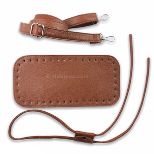 HOBİPOP - Çanta Sapı Tabanı Büzgü 3′lü Set Taba