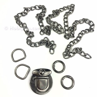 HOBİPOP - Çanta Zinciri ve Klips Seti Füme Renk HOBİPOP - Çanta Zinciri ve Klips Seti Füme Renk