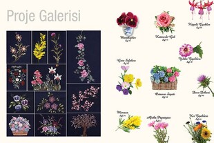 Çiçeklerle Brezilya Nakışı Kitabı - Thumbnail