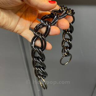 HOBİPOP - Çift Sıralı Kalın Çanta Zinciri Füme Renk HOBİPOP - Çift Sıralı Kalın Çanta Zinciri Füme Renk