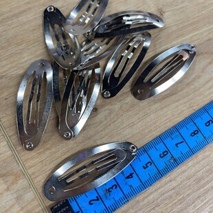 HOBİPOP - Çıtçıt Toka Klipsi 5 cm Gümüş Renk