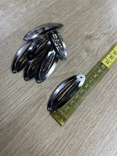 HOBİPOP - Çıtçıt Toka Klipsi 7 cm Gümüş Renk