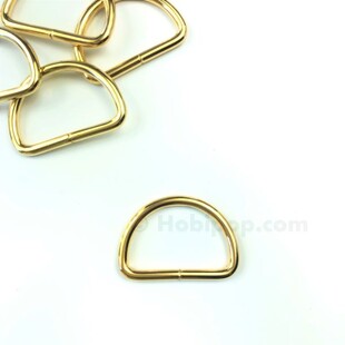 HOBİPOP - D Metal Çanta Halkası Gold Büyük