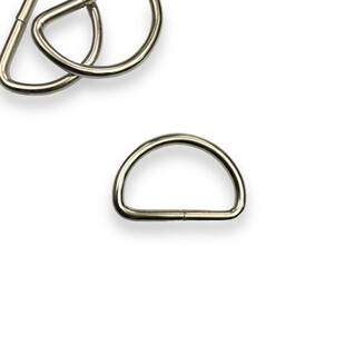 HOBİPOP - D Metal Çanta Halkası Gümüş 4 cm HOBİPOP - D Metal Çanta Halkası Gümüş 4 cm