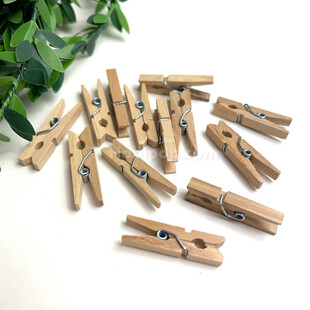 HOBİPOP - Dekoratif Ahşap Mini Mandal Süs Mandalı 20 Adet HOBİPOP - Dekoratif Ahşap Mini Mandal Süs Mandalı 20 Adet