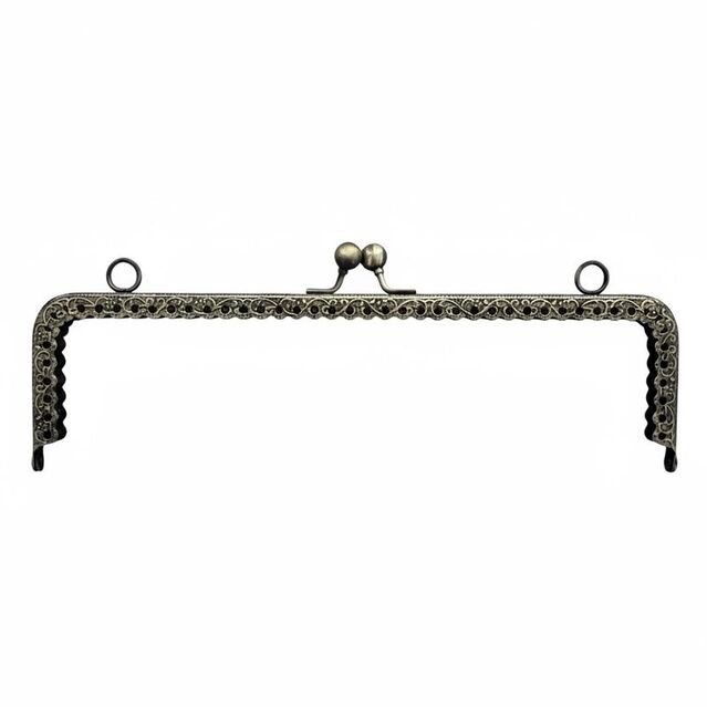 Dekoratif Metal Çanta Bursu 22 cm Eskitme Antik Sarı