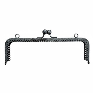  - Dekoratif Metal Çanta Bursu 22 cm Füme Renk