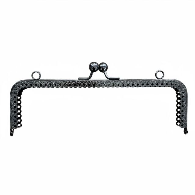 Dekoratif Metal Çanta Bursu 22 cm Füme Renk