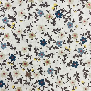 HOBİPOP - Denim Çıtır Çiçekler Poplin Pamuklu Kumaş Astarlık 50x120 cm