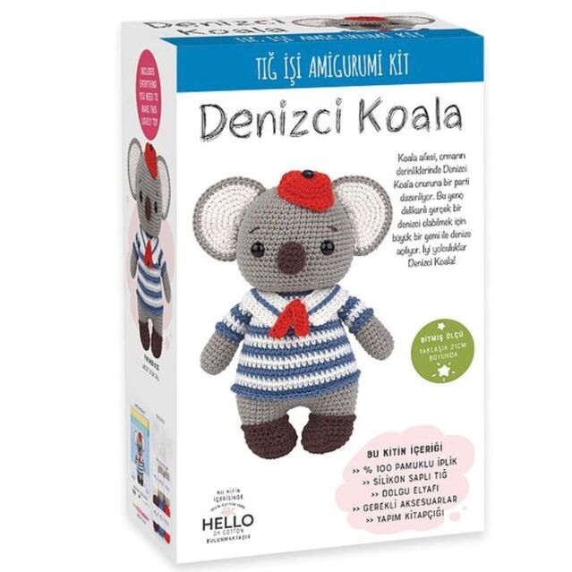 Denizci Koala Amigurumi Yapım Seti