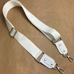 HOBİPOP - Derili Polyester Kolon Çanta Sapı Beyaz HOBİPOP - Derili Polyester Kolon Çanta Sapı Beyaz