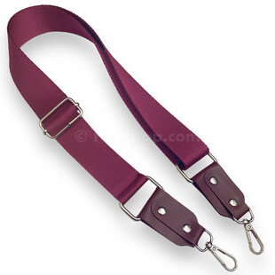 HOBİPOP - Derili Polyester Kolon Çanta Sapı Bordo Mürdüm HOBİPOP - Derili Polyester Kolon Çanta Sapı Bordo Mürdüm