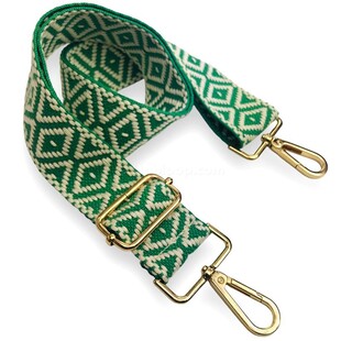 HOBİPOP - Desenli Dokuma Kolon Ayarlanabilir Çanta Askısı Yeşil HOBİPOP - Desenli Dokuma Kolon Ayarlanabilir Çanta Askısı Yeşil