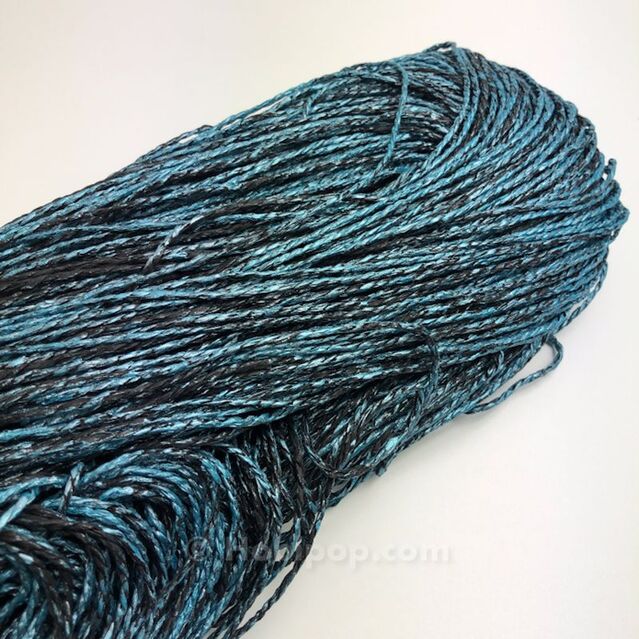 El Boyama Doğal Batik Kağıt İp Metalik Mavi Siyah