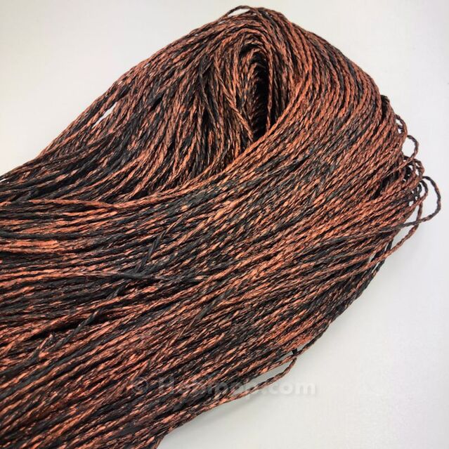 El Boyama Doğal Batik Kağıt İp Metalik Turuncu Siyah