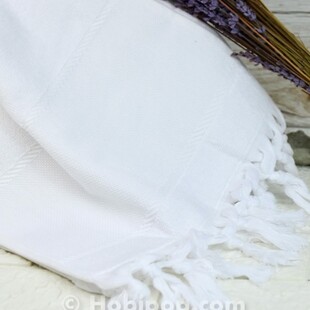 GLAMOUR - Etaminli Mutfak Havlusu Saçaklı 30x50 Beyaz GLAMOUR - Etaminli Mutfak Havlusu Saçaklı 30x50 Beyaz