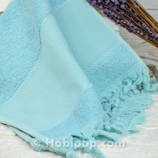 GLAMOUR - Etaminli Mutfak Havlusu Saçaklı 30x50 Mint Yesil GLAMOUR - Etaminli Mutfak Havlusu Saçaklı 30x50 Mint Yesil