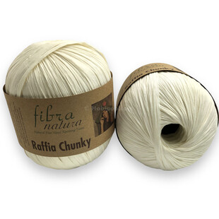 Fibra Natura Raffia Chunky Rafya İp 100 Gram 114-02 Krem - Thumbnail