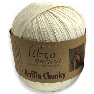 Fibra Natura Raffia Chunky Rafya İp 100 Gram 114-02 Krem - Thumbnail