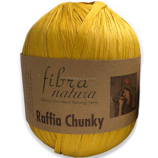 Fibra Natura Raffia Chunky Rafya İp 100 Gram 114-03 Hardal - Thumbnail