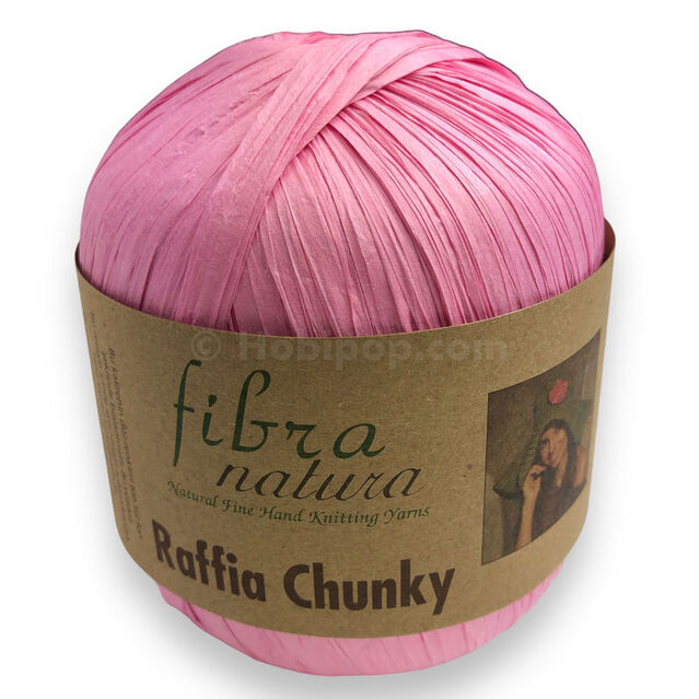 Fibra Natura Raffia Chunky Rafya İp 100 Gram 114-05 Pembe