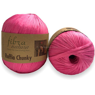 Fibra Natura Raffia Chunky Rafya İp 100 Gram 114-06 Fuşya - Thumbnail